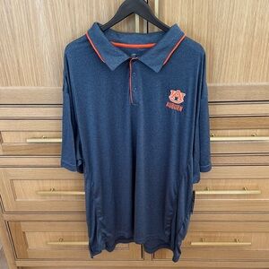 Colosseum Navy and Orange Men's Polo Shirt